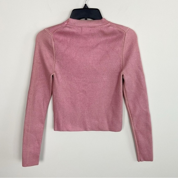 NBD Talya Metallic Coated Sweater in Pink Size M - Picture 7 of 13